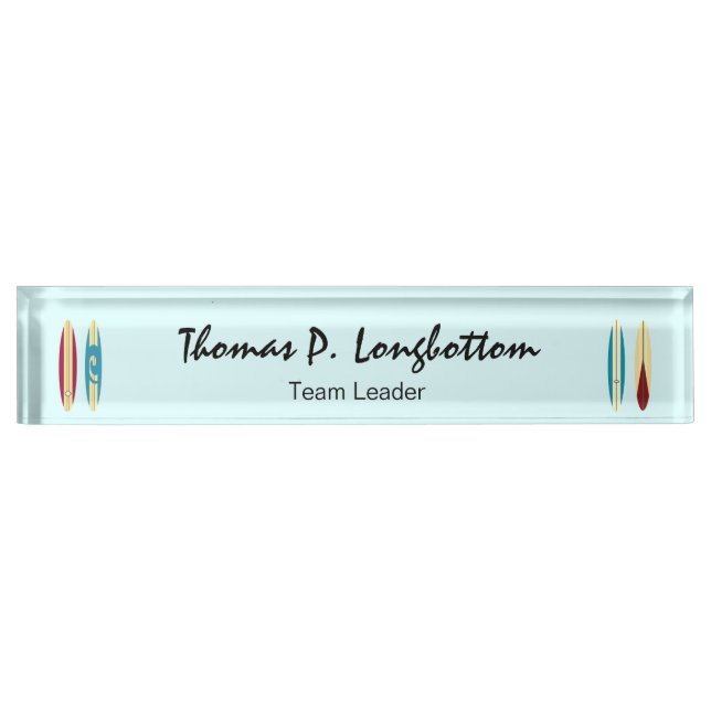Vintage Longboards Namensplakette (Vorderseite)