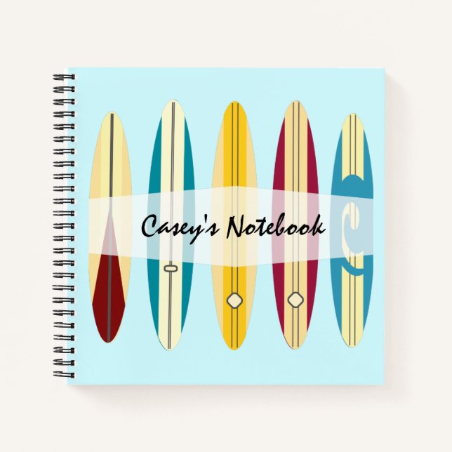 Vintage Longboards Notizbuch (Vorderseite)