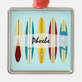 Vintage Longboards Ornament Aus Metall