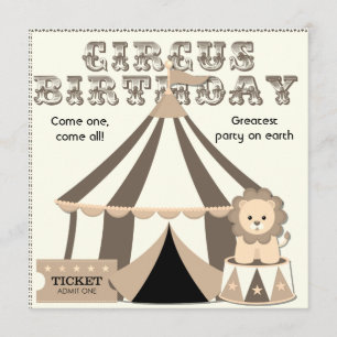 Vintage look Custom Circus Invitation d'anniversai