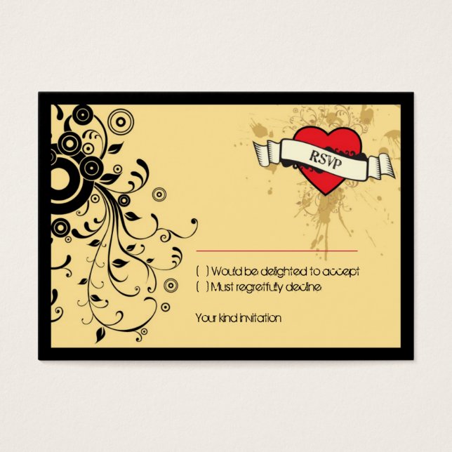 Vintage Look Rock & Roll Music Hochzeit (Vorderseite)