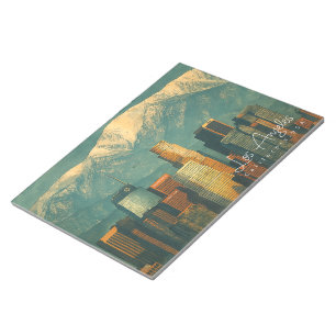 Vintage Los Angeles Aquarell   Retro Kalifornien Notizblock