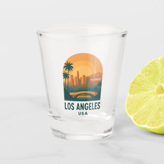 Vintage Los Angeles California Retro Hollywood Schnapsglas