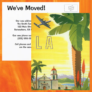 Vintage Los Angeles Mission, Adressänderung Ankündigungspostkarte