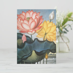 Vintage Lotusblumen, Die Heilige Ägyptische Bohne