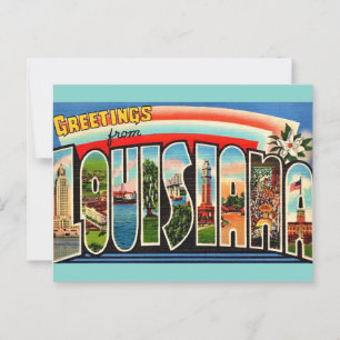 Vintage-Louisiana-Grüßkarte Postkarte