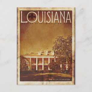 Vintage Louisiana-Plantage-Haus-Reisepostkarte Postkarte