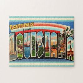 Vintage Louisiana-Postkarte 11x14