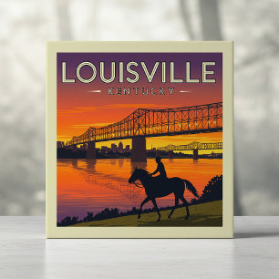 Vintage Louisville Kentucky Fliese