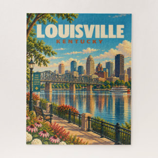Vintage Louisville Skyline Ohio River