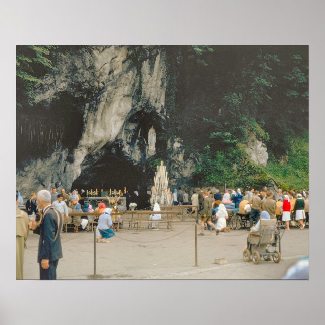 Vintage Lourdes, das Grotto Poster (Vorne)