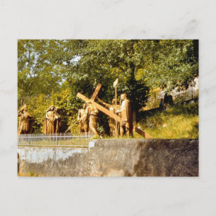 Vintage Lourdes, Kreuzstationen Postkarte