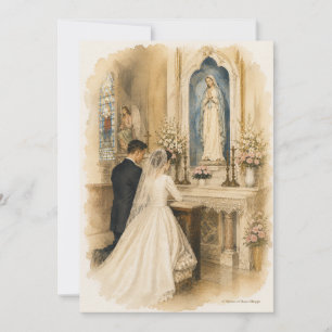 Vintage Lourdes Marianische Braut devotion katholi