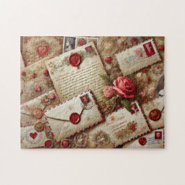 Vintage Love Letters Romantic Collage