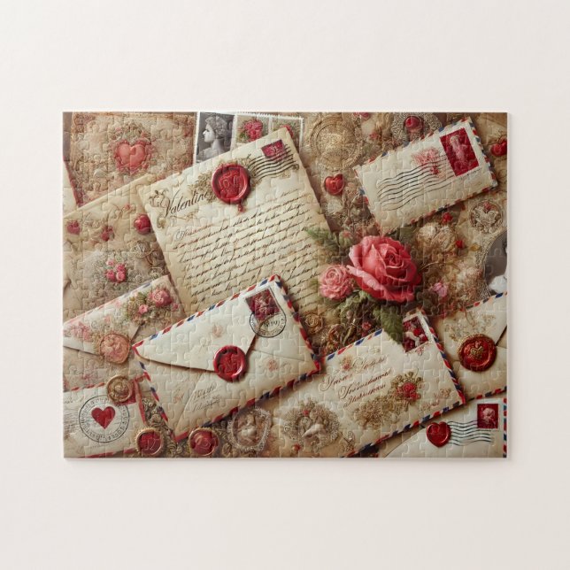 Vintage Love Letters Romantic Collage (Horizontal)
