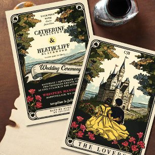 Vintage Love Tarot Hochzeits-Einladung Einladung