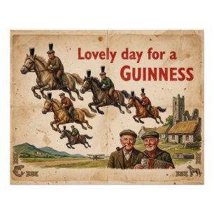 Vintage "Lovely Day for a Guinness" Premium Kunst Poster