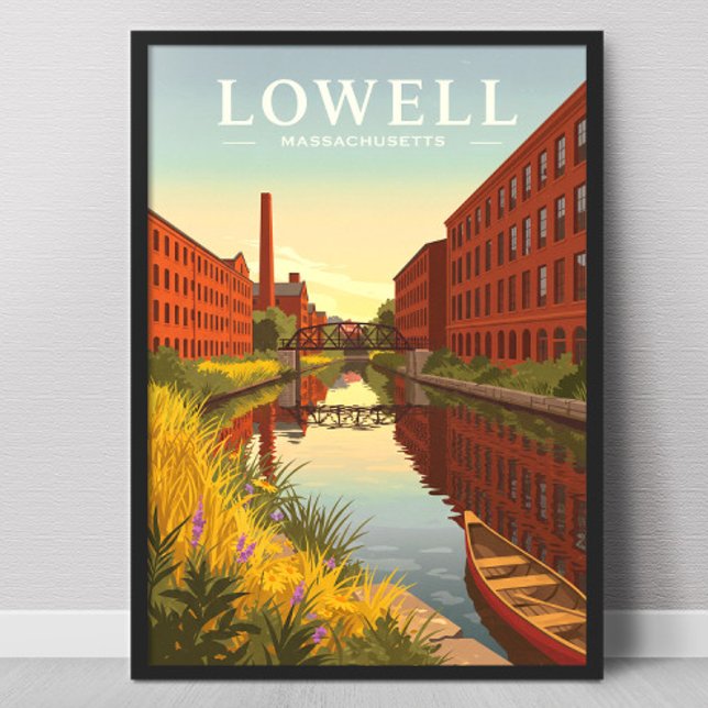 Vintage Lowell Massachusetts Poster (Von Creator hochgeladen)