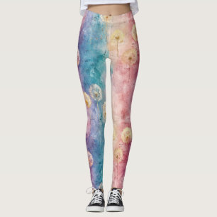 Vintage Löwenzahn abstraktes Muster (3) Leggings