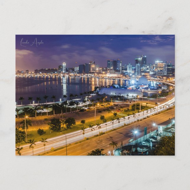 Vintage Luanda Angola Hauptstadt Afrika Stadt Postkarte (Vorderseite)