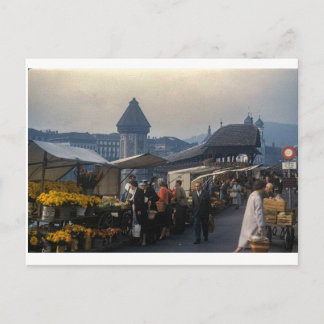 Vintage Lucerne Switzerland Postcard 1959 Postkarte
