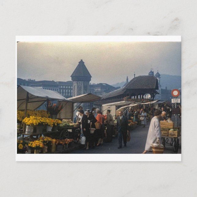 Vintage Lucerne Switzerland Postcard 1959 Postkarte (Vorderseite)