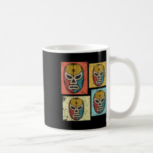Vintage-Luchador-Masken Lustige Retro-Mexikanische Kaffeetasse