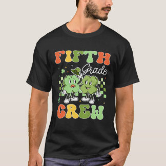 Vintage Lucky Fifth Grade Crew Teacher St Patricks T-Shirt