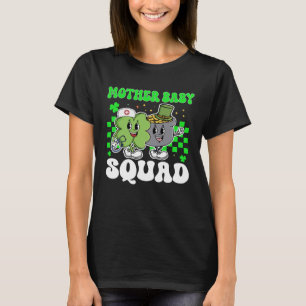 Vintage Lucky Mother Baby Squad St. Patricks Tag T T-Shirt