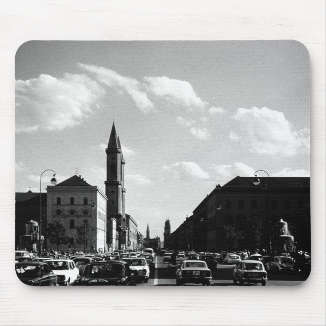 Vintage Ludwigstraße 1970 Mousepad (Vorne)
