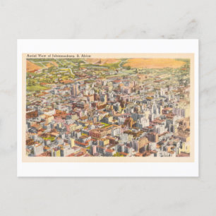 Vintage Luftaufnahme von Johannesburg Postkarte