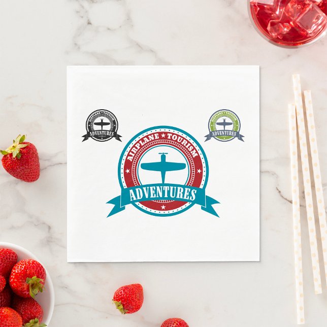 Vintage Luftfahrt-Logo "Luftfahrt" für Flugreisen Serviette (Von Creator hochgeladen)