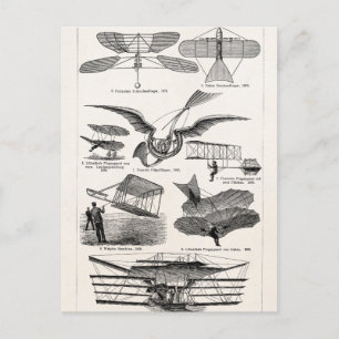 Vintage Luftfahrzeuge Flugzeuge Luftfahrzeuge Retr Postkarte