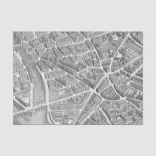 Vintage Luftparis-Karte Seidenpapier