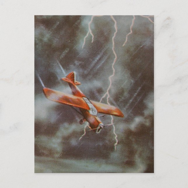 Vintage Luftpostkarte Postkarte (Vorderseite)