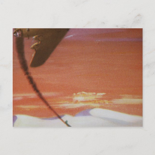 Vintage Luftpostkarte Postkarte (Vorderseite)