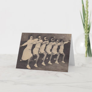 Vintage Lüftungs-Frauenkarte Karte