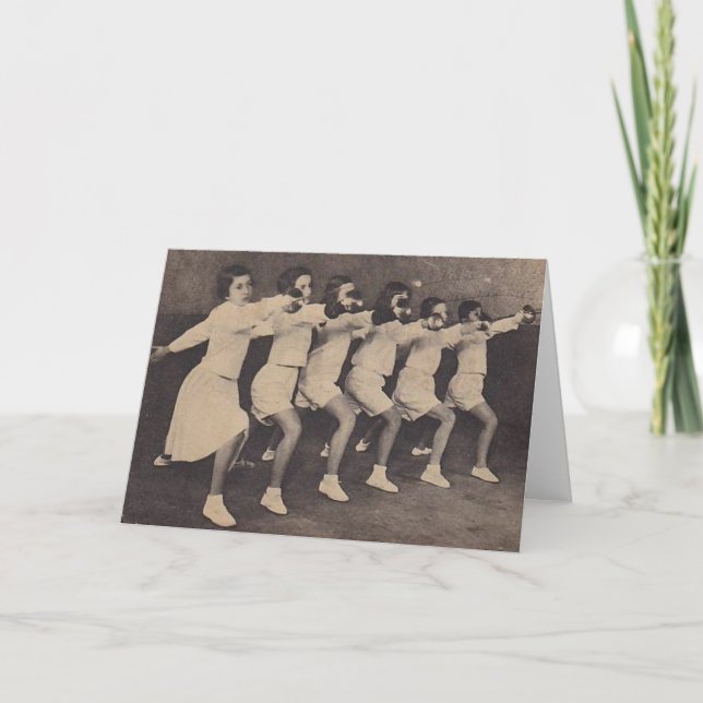 Vintage Lüftungs-Frauenkarte Karte (Vorderseite)