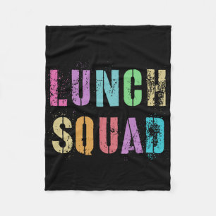 Vintage Lunch Squad Byck Zurück zur Schulbüro-Verp Fleecedecke