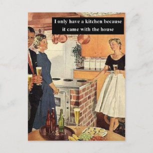 Vintage lustige Brautparty / Einweihungsparty Postkarte