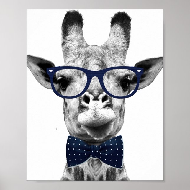 Vintage lustige Giraffe Poster (Vorne)