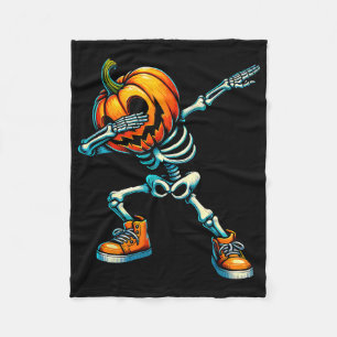 Vintage lustige Halloween-Kürbis-Groteske-Nuggets Fleecedecke
