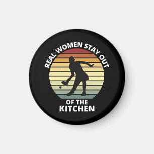 Vintage lustige Pickleball Frauen Magnet