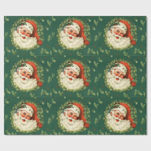 Vintage lustige Sankt Geschenkpapier (Flach)