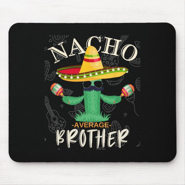 Vintage Lustiger Nacho Durchschnittlicher Bruder F Mousepad (Vorne)