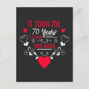 vintage lustiger Spruch zum 70. Geburtstag Postkarte