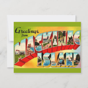Vintage Mackinac Island  Postkarte