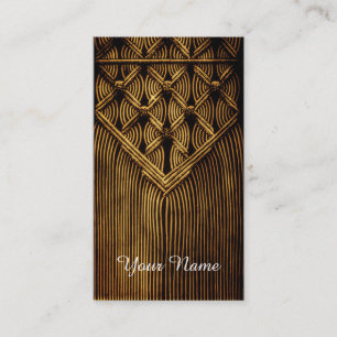 vintage Macramé-Optik Visitenkarte