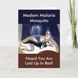 Vintage Madame Malaria-Mücke Karte
