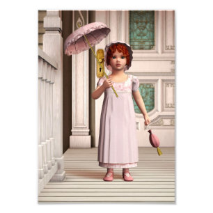 Vintage Mädchen - Süße Retro-Victorian Style Kunst Fotodruck